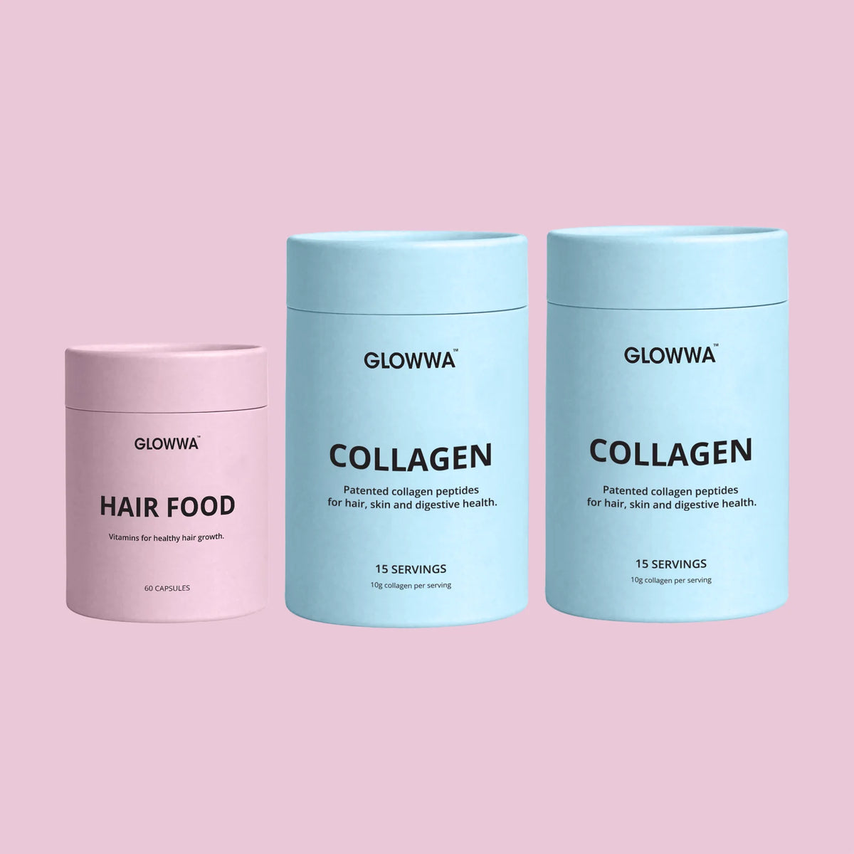 GLOWWA HAIR FOOD + COLLAGEN MONTH SUPPLY